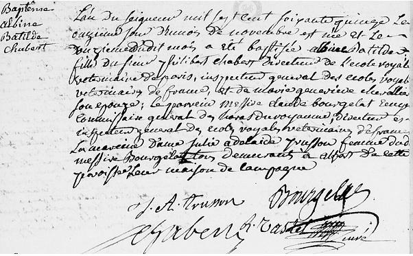 1775 11 novembre fille de Philibert Chabert