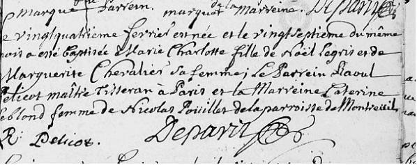 24 fevrier  1707 - Baptème